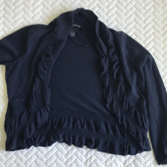 Inc Navy Open Crop Sweater - Picture 3 of 3
